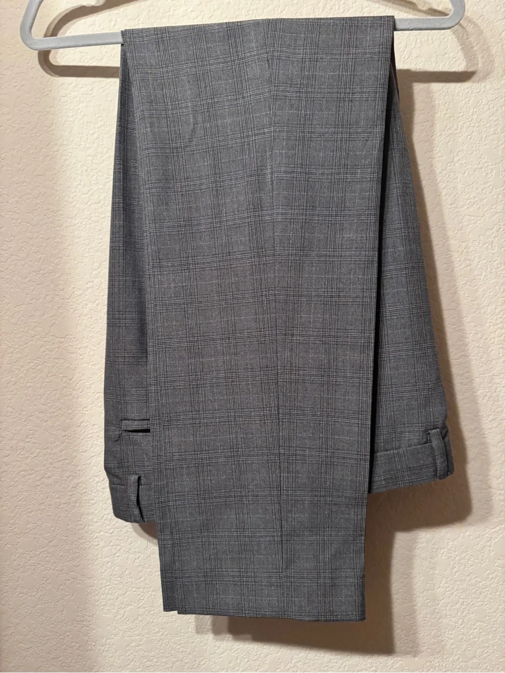 Banana Republic Gray Plaid Tailored Fit Dress Pants 33x34